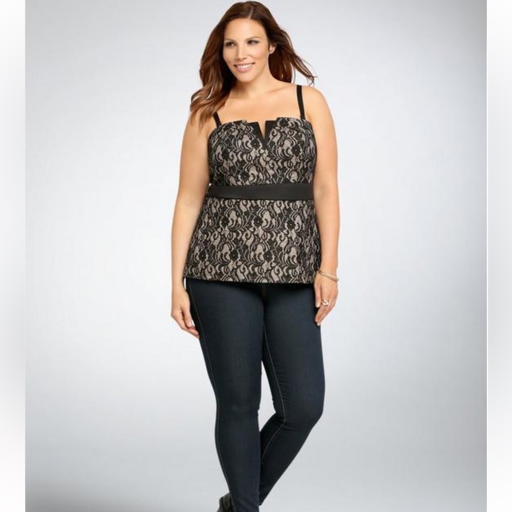 TORRID Lace Peplum Tube Top Corset Sexy Top Curvy Plus Size 18-20 Torrid 2